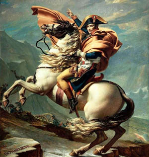 A famous painting of Napoleon Bonaparte